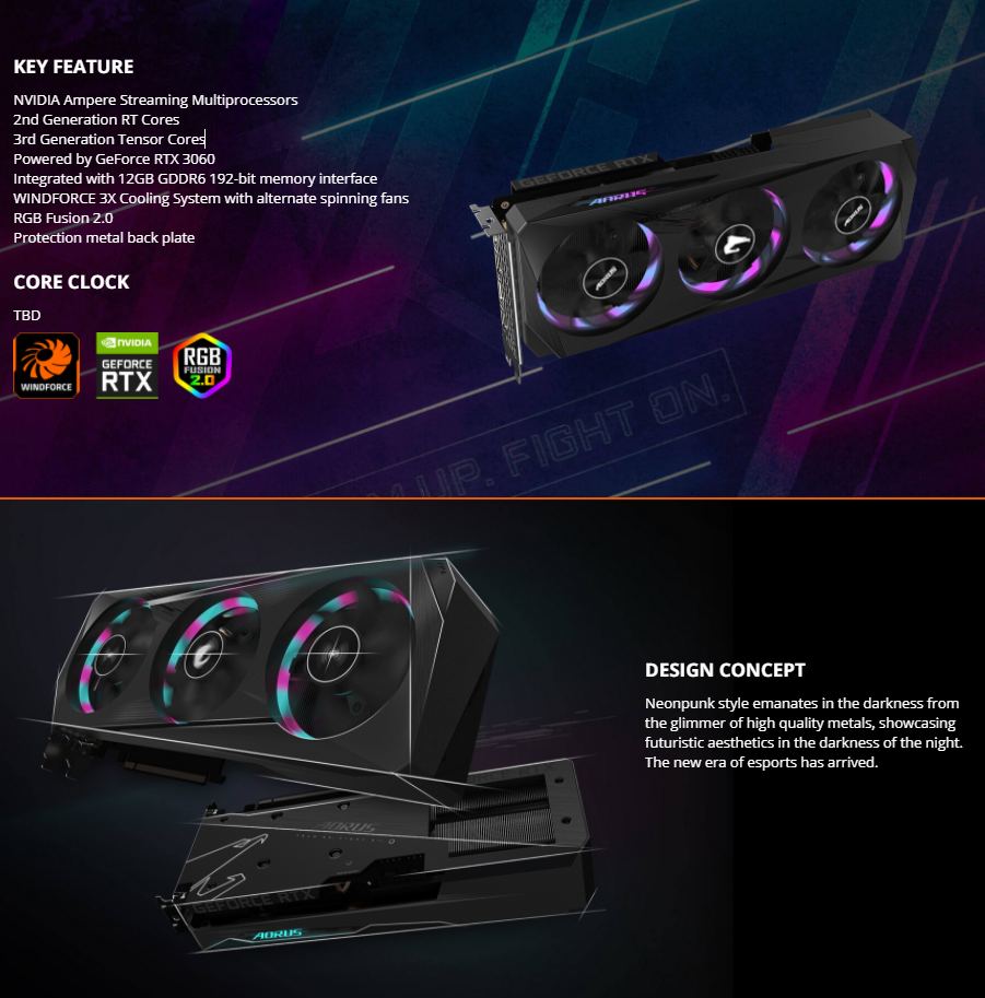 Gigabyte AORUS GeForce RTX 3060 ELITE 12G Graphics Card Price in ...